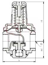 ZY11直接作用減壓閥外形尺寸圖