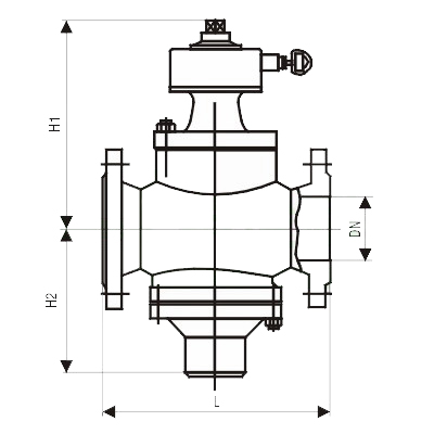 ZL47F自力式流量平衡閥(帶鎖)外形尺寸圖